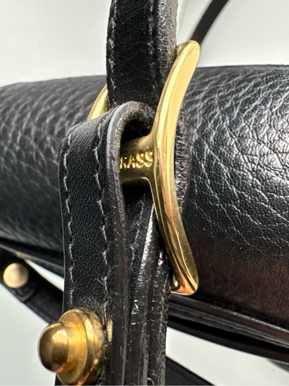 Dooney and Bourke awl  Black Leather Big Duck mini Crossbody Bag Purse P150 - Picture 12 of 16